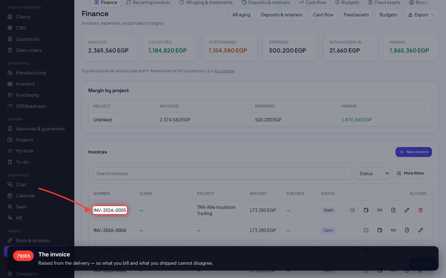 The invoice