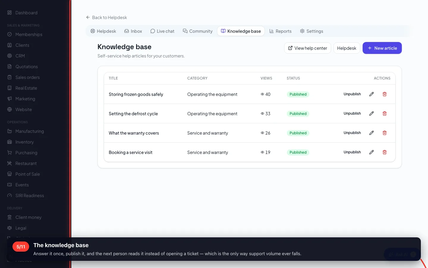 The knowledge base